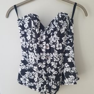 Black Floral Corset
